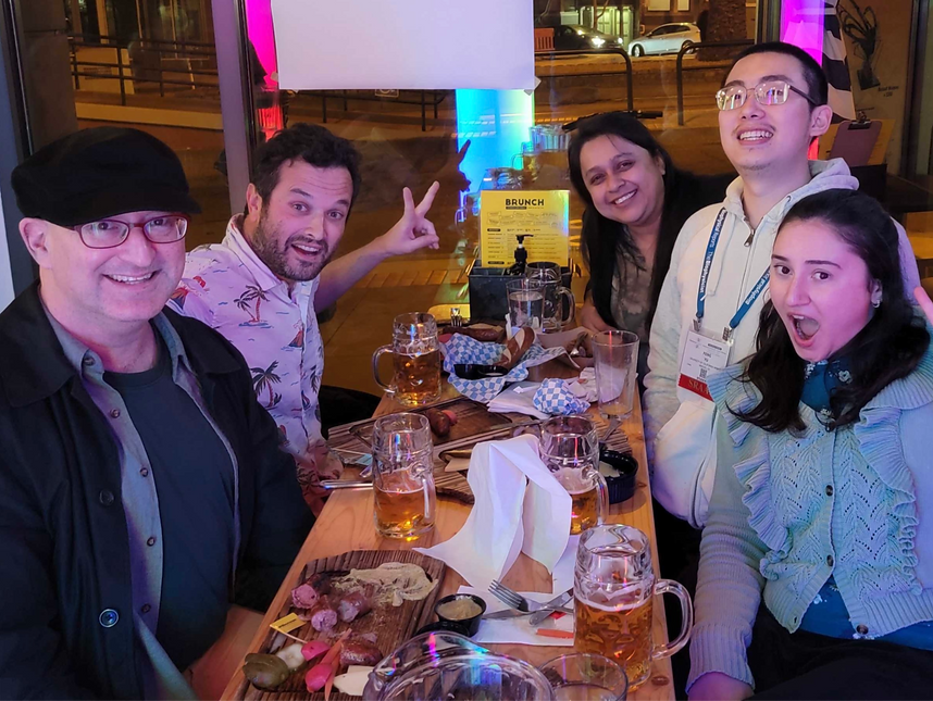 The Sukenik Lab out to dinner